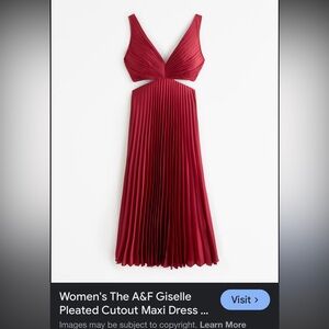 A&F Giselle Red Pleated Dress